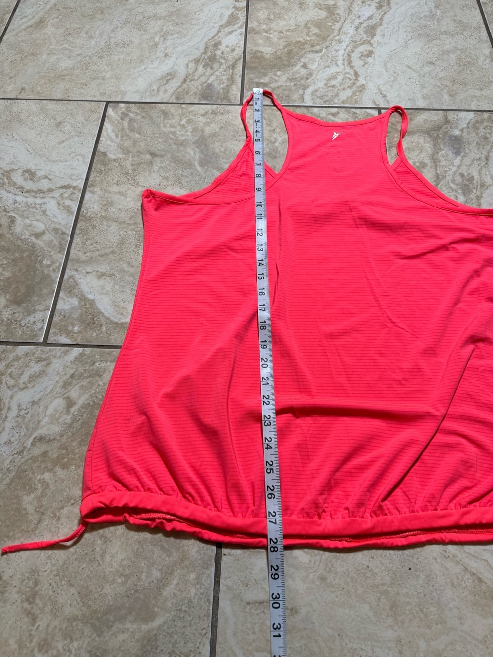 Old Navy Neon Pink Drawstring Racerback Tank - Picture 5 of 6